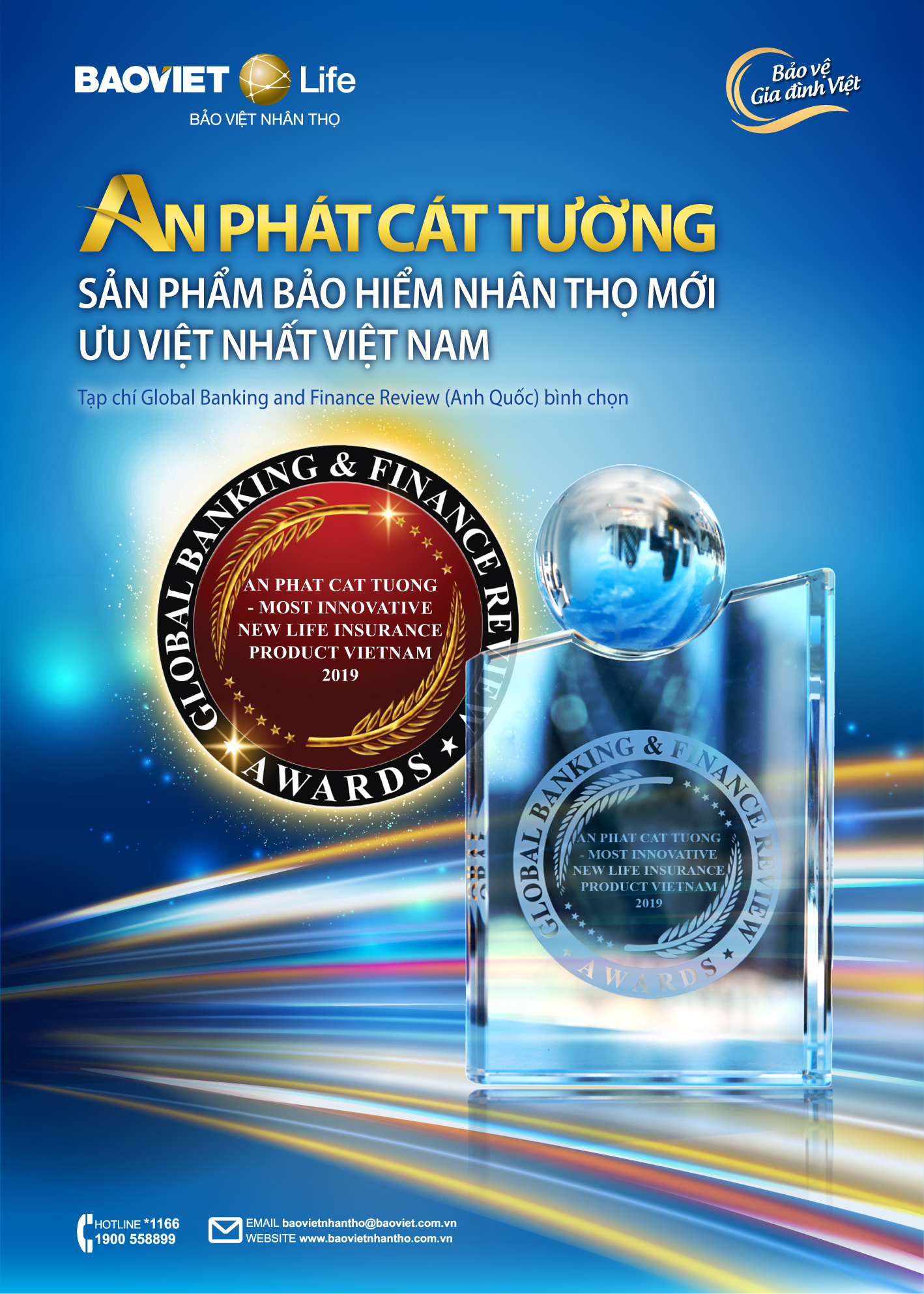 "An Phát Cát Tường" nhận giửi thưởng “Sản phẩm Bảo hiểm nhân thọ mới ưu việt nhất Việt Nam"