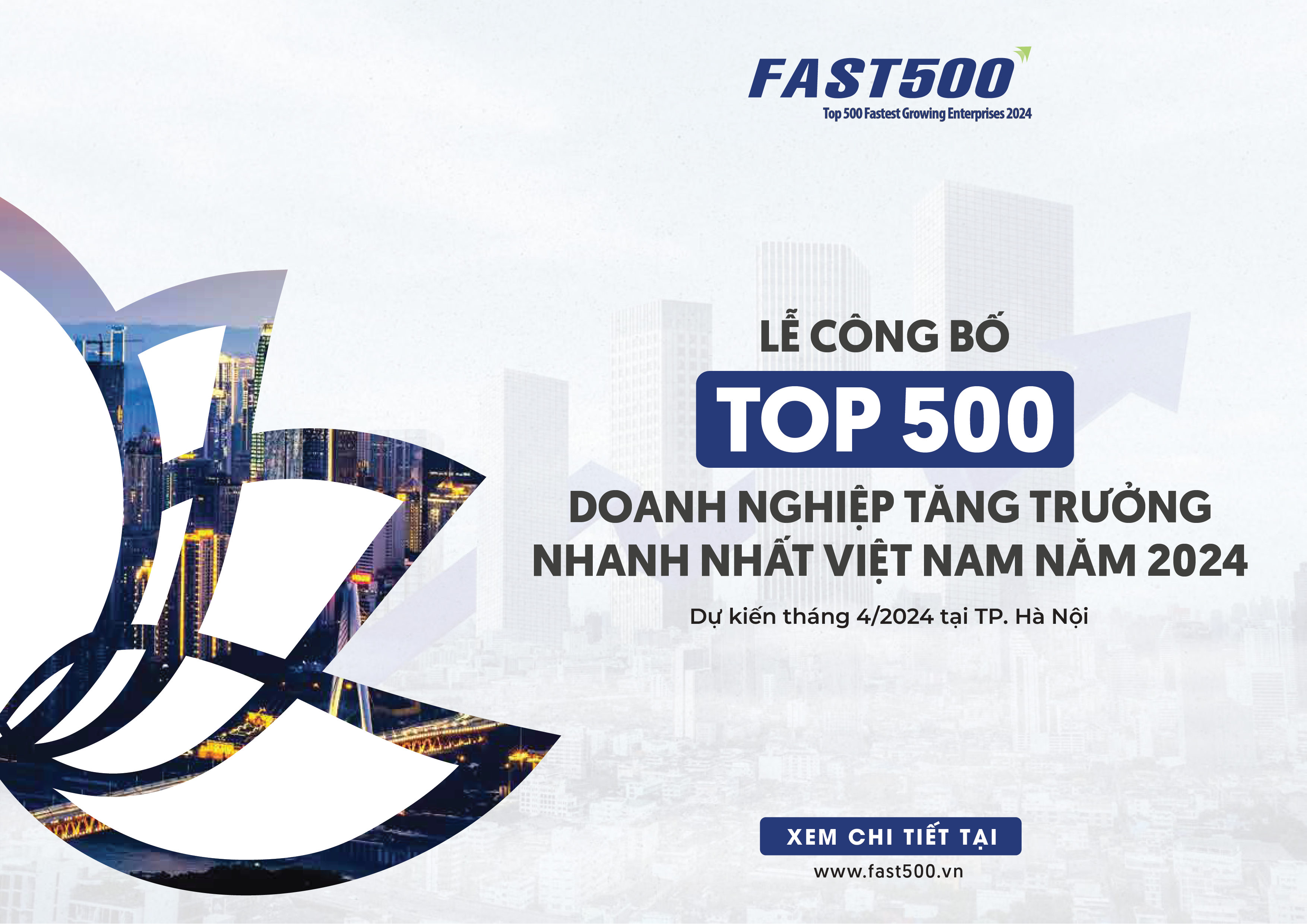 Lễ công bố Top 500 Doanh nghiệp tăng trưởng nhanh nhất Việt Nam năm 2024