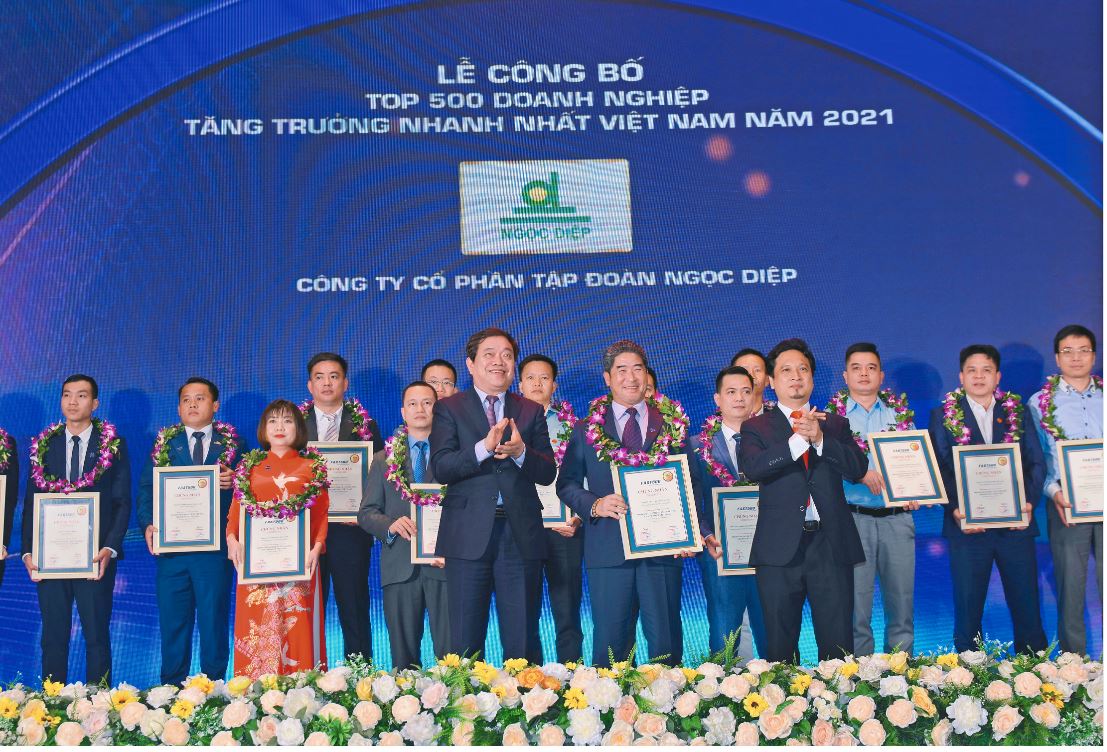 Tập đoàn Ngọc Diệp đạt Top 500 Doanh nghiệp tăng trưởng nhanh nhất Việt Nam 2021