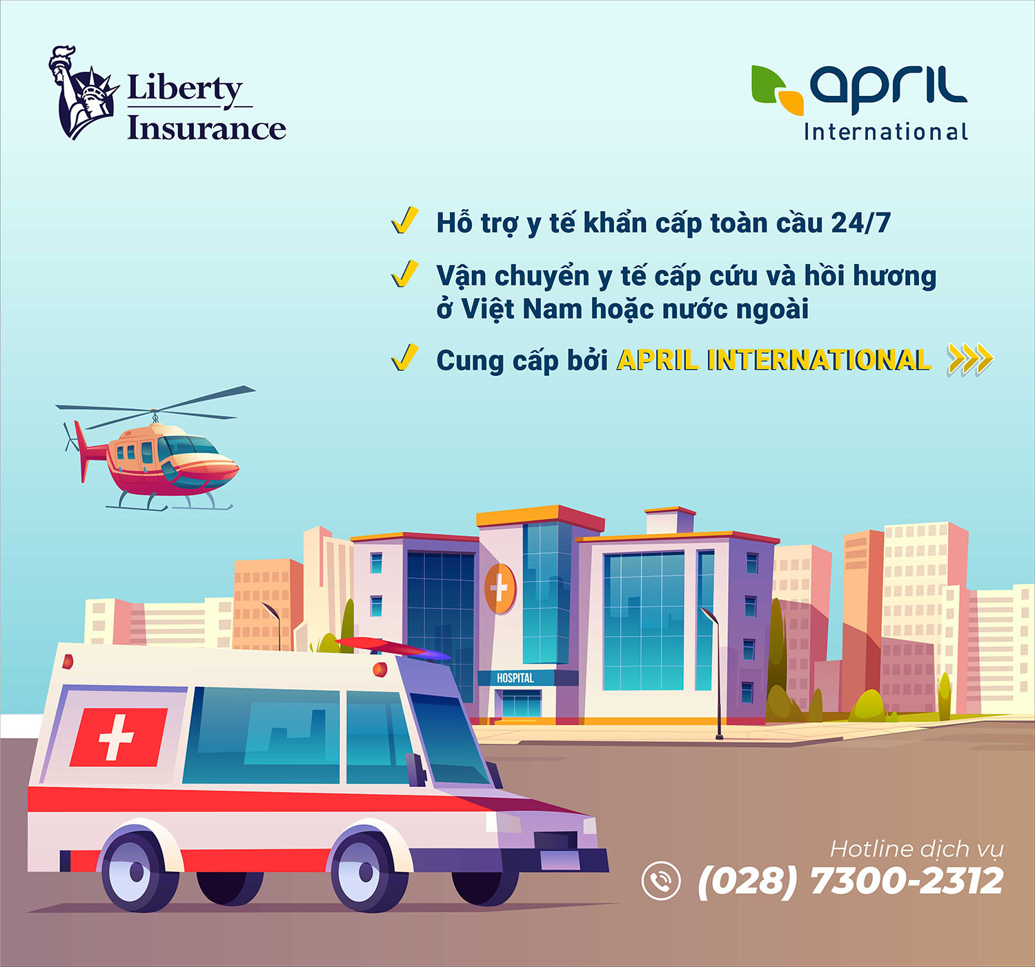 LIBERTY và đối tác APRIL INTERNATIONAL CARE hợp tác toàn cầu mới mang đến cho khách hàng các dịch vụ hàng đầu thế giới