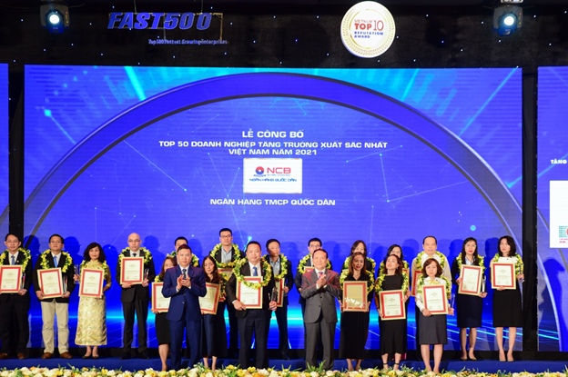 Hai năm liên tiếp, NCB lọt Top 50 doanh nghiệp tăng trưởng xuất sắc nhất Việt Nam