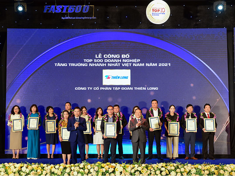 Lần thứ 8 Thiên Long được vinh danh trong bảng xếp hạng Fast500 - Top 500 doanh nghiệp tăng trưởng nhanh nhất Việt Nam 