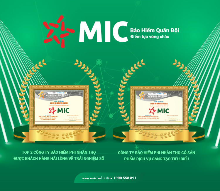 MIC- Top 2 công ty bảo hiểm phi nhân thọ được khách hàng hài lòng về trải nghiệm số nhất và sản phẩm dịch vụ tiêu biểu
