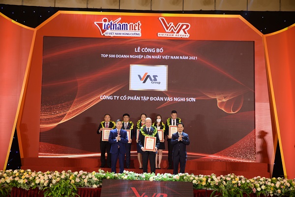 Tập đoàn VAS được vinh danh TOP 5 Doanh nghiệp sản xuất thép lớn nhất Việt Nam năm 2021