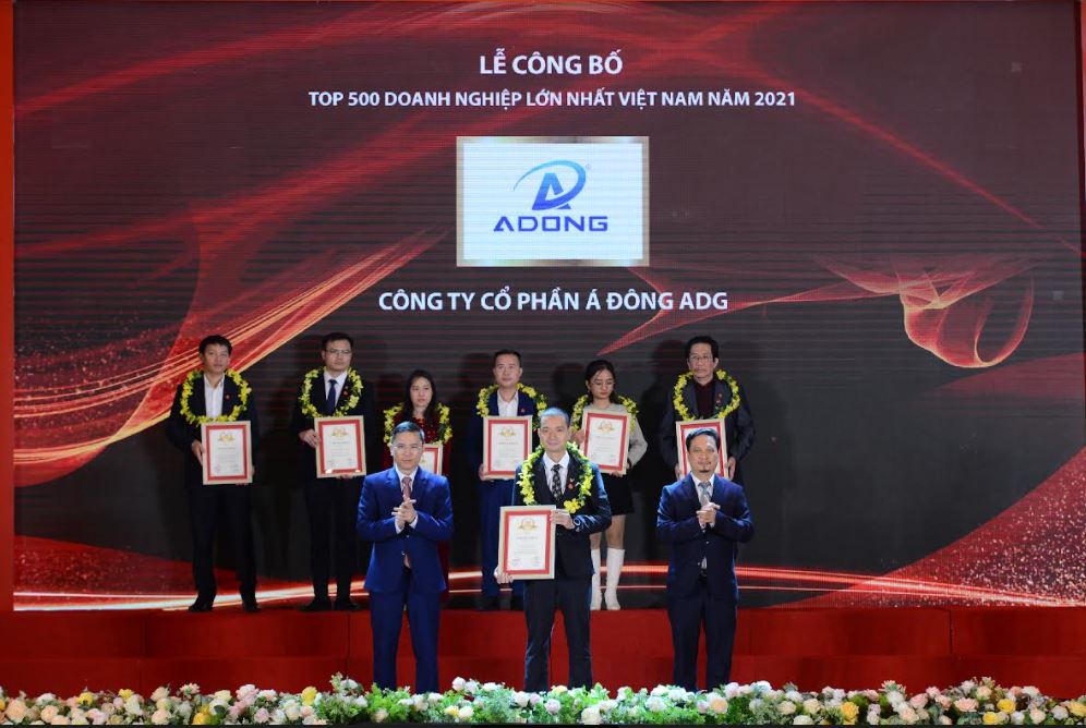 Á Đông ADG tăng 25 bậc trên Bảng xếp hạng VNR500 - Top 500 Doanh nghiệp lớn nhất Việt Nam năm 2021