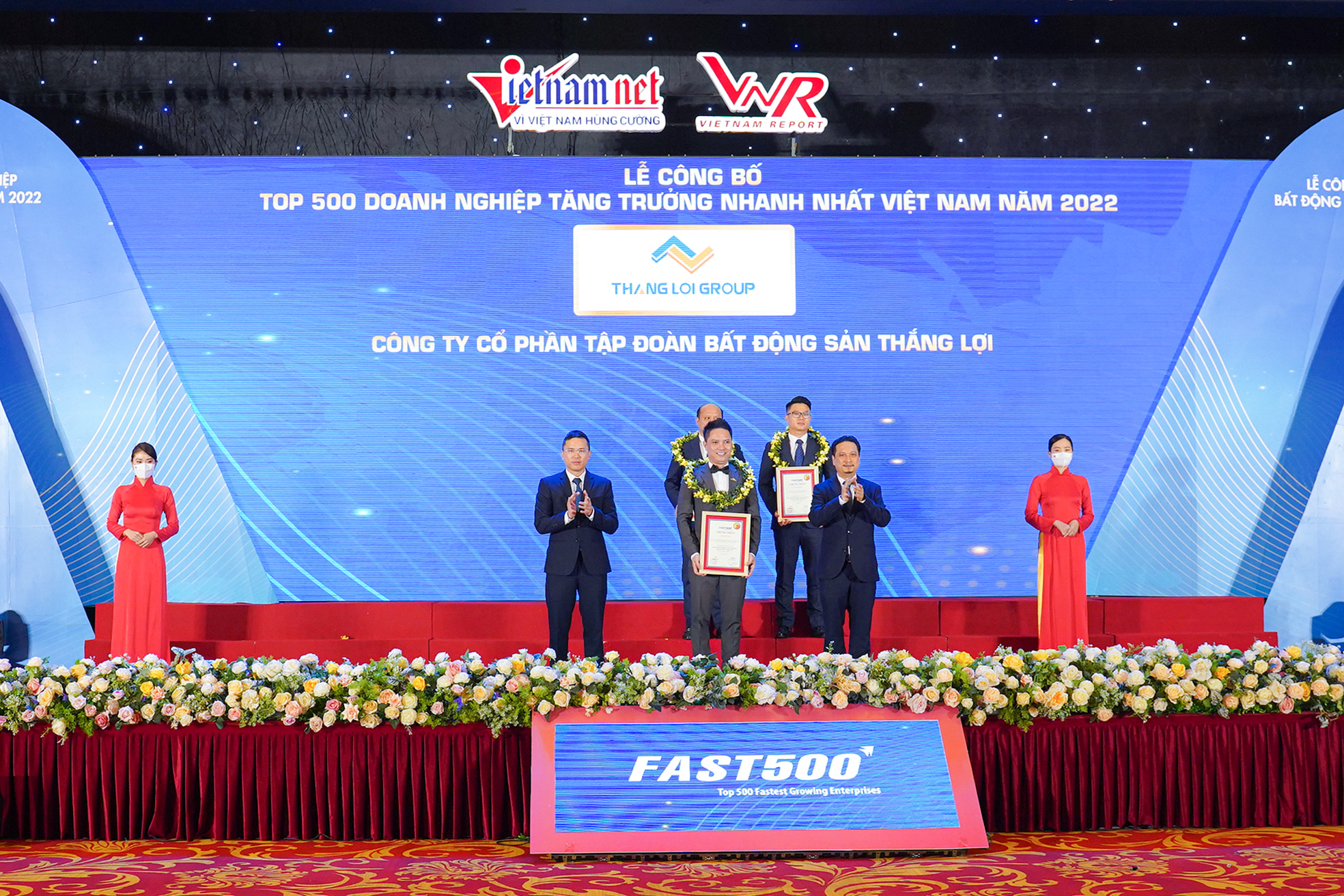 Tập đoàn BĐS Thắng Lợi đứng hạng 4 Top 500 Doanh nghiệp tăng trưởng nhanh nhất Việt Nam 2022