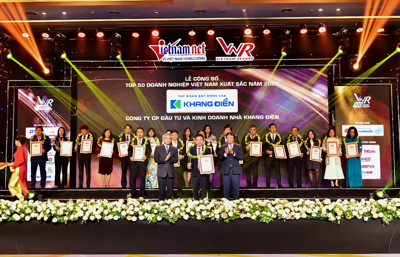 Tập đoàn Khang Điền (KDH) lần thứ 4 liên tiếp đạt Top 50 Doanh nghiệp Việt Nam xuất sắc