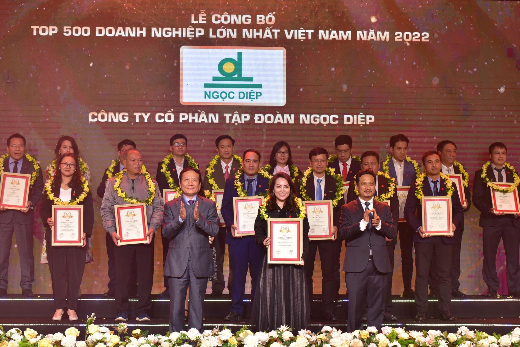 Tập đoàn Ngọc Diệp và Công ty CP Nhôm Ngọc Diệp tiếp tục góp mặt trong Top 500 Doanh nghiệp lớn nhất Việt Nam