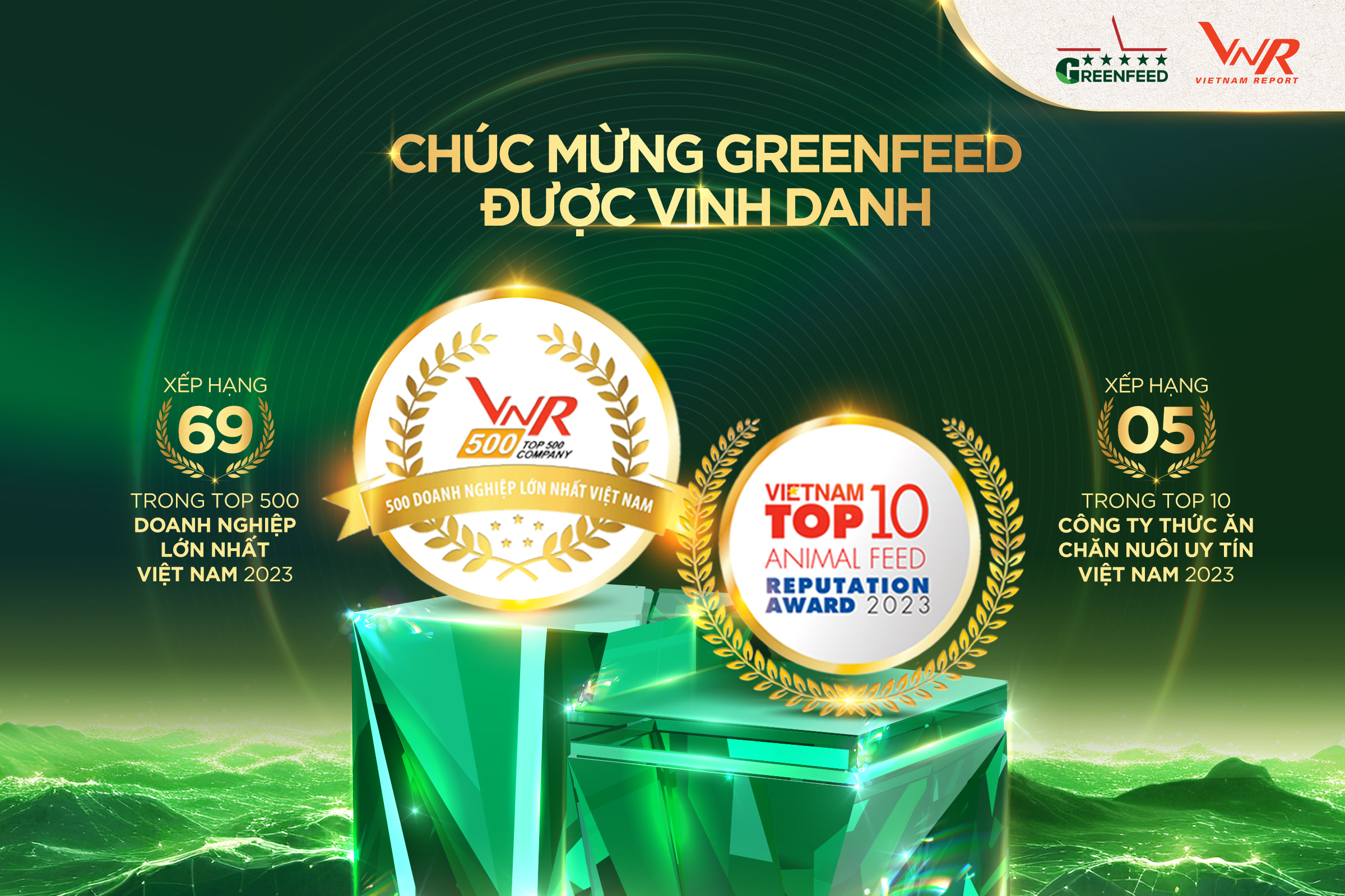 GREENFEED Việt Nam liên tiếp đạt vị trí thứ 5 trong Top 10 Công ty thức ăn chăn nuôi uy tín