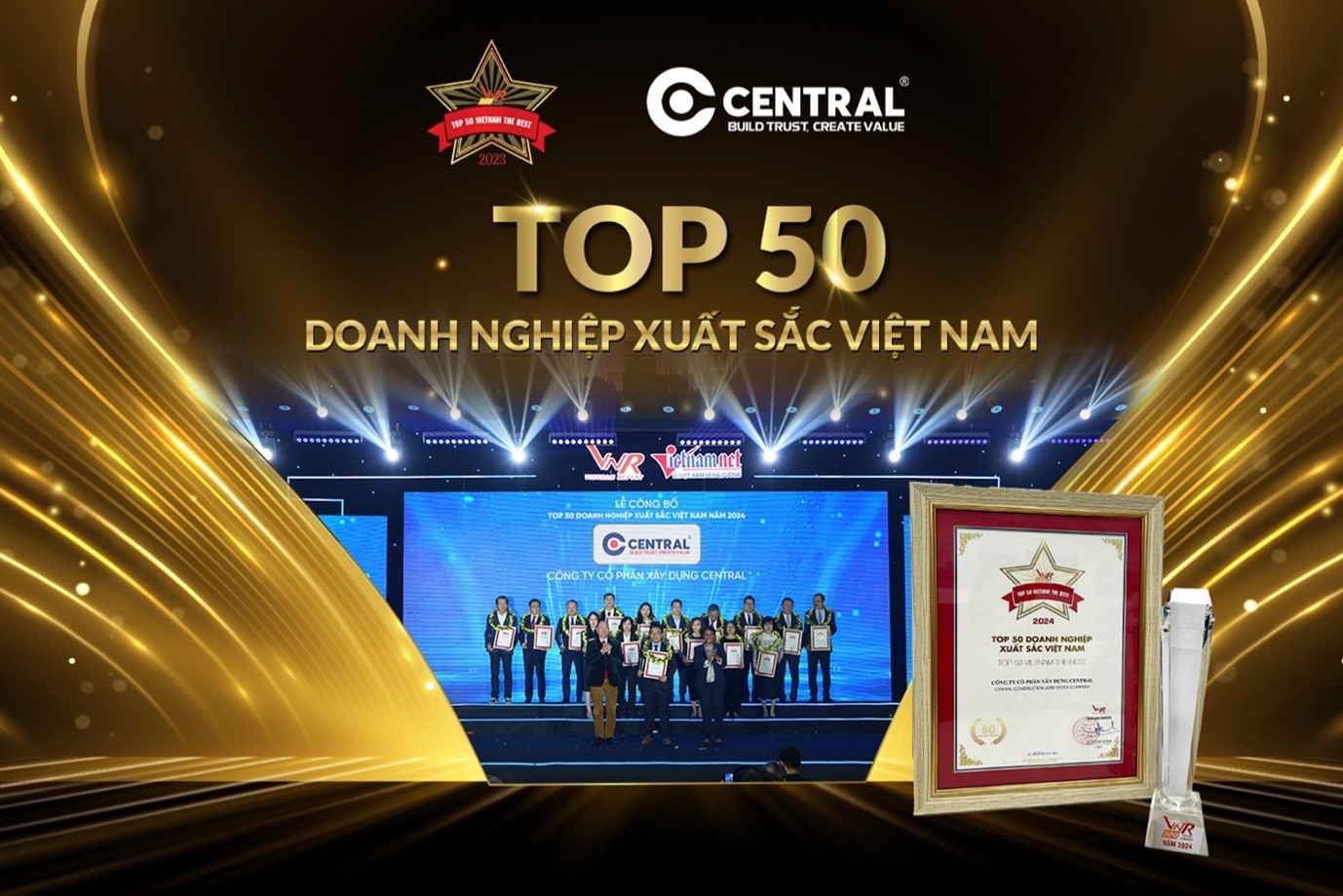 Central được vinh danh trong Top 50 Doanh nghiệp xuất sắc Việt Nam 