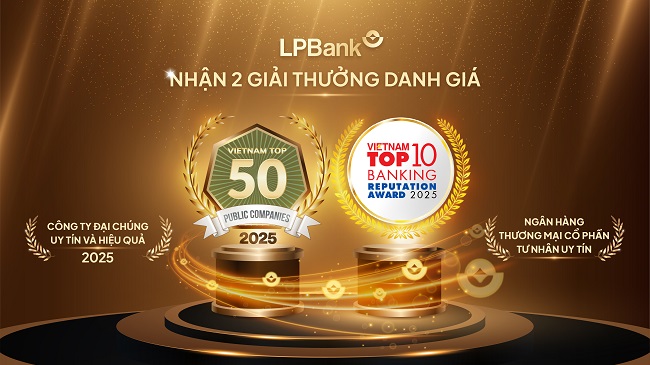 Tiếp đà tăng trưởng bền vững, LPBank thăng hạng trong bộ đôi giải thưởng uy tín năm 2025