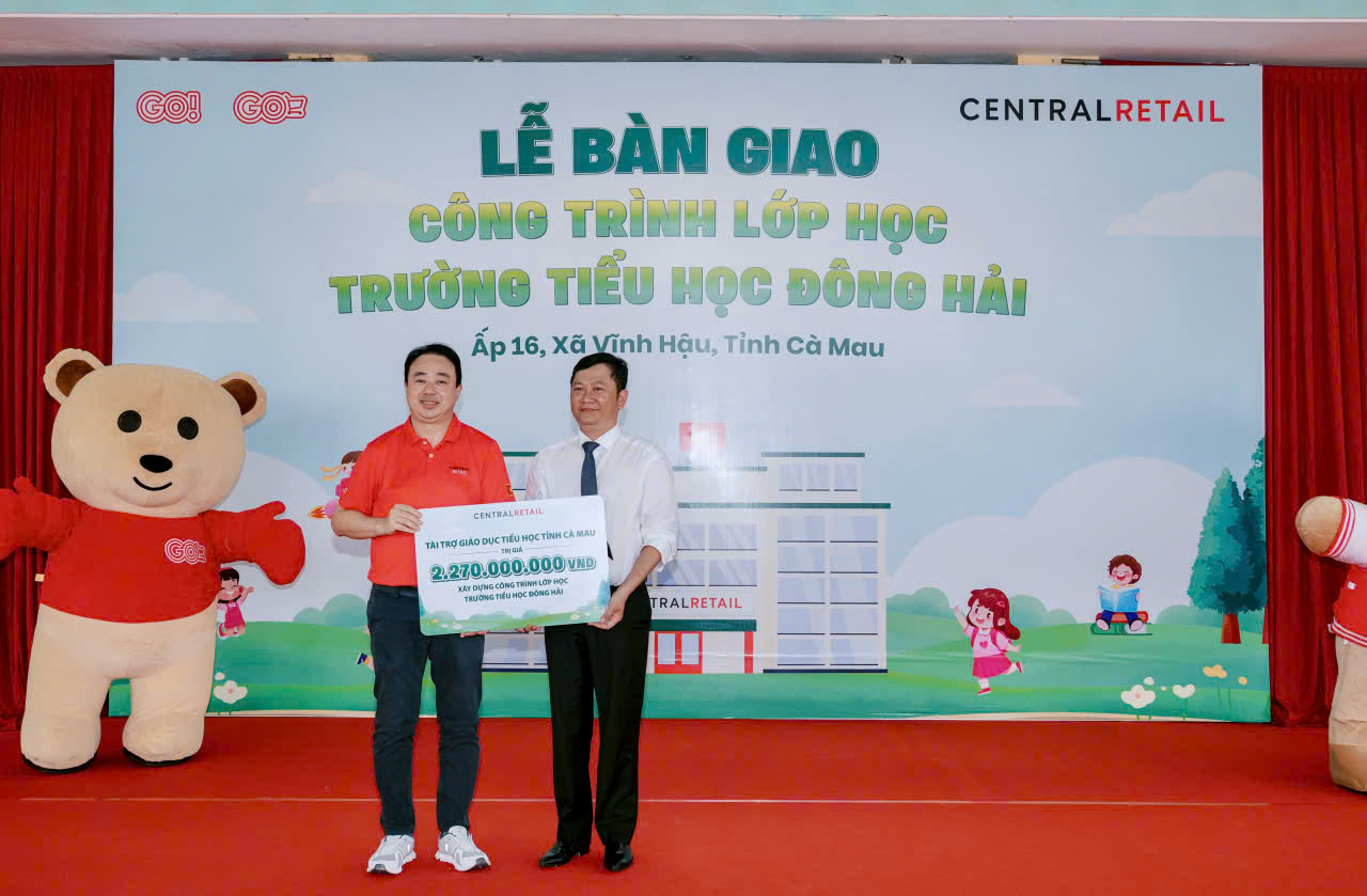 Central Retail Việt Nam tổ chức Lễ Bàn giao Công trình lớp học trị giá gần 2,3 tỷ đồng cho Trường Tiểu học Đông Hải 