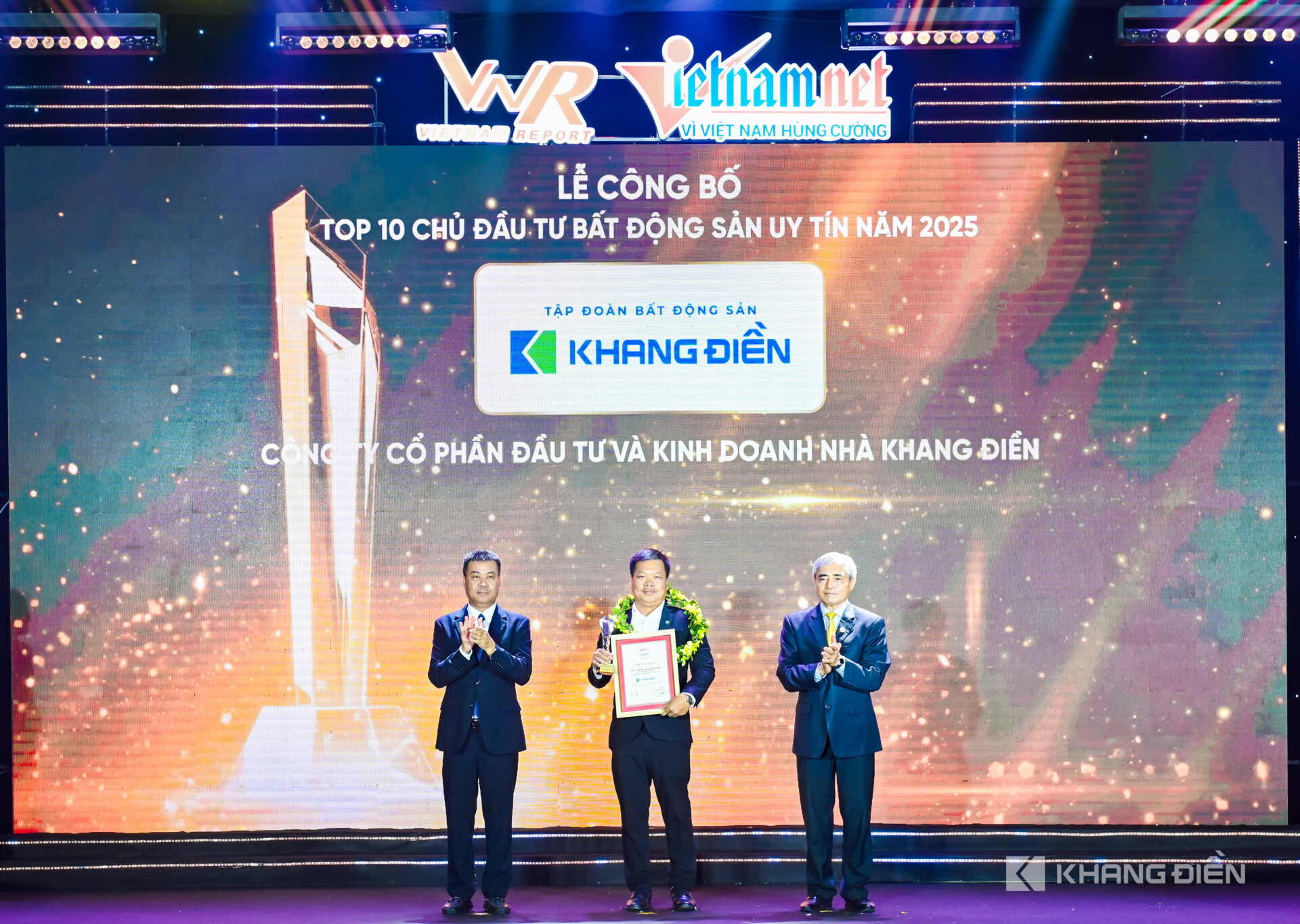 Tập Đoàn Khang Điền (KDH) được vinh danh “Top 10 Chủ đầu tư Bất động sản uy tín” lần thứ 8 liên tiếp