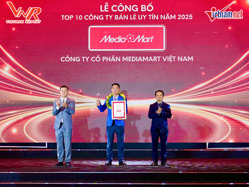 MediaMart thăng hạng trong Top 10 công ty bán lẻ uy tín 2025