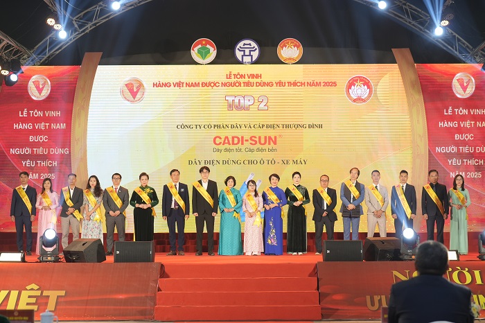 CADI-SUN tiếp tục là thương hiệu được người tiêu dùng yêu thích năm 2025