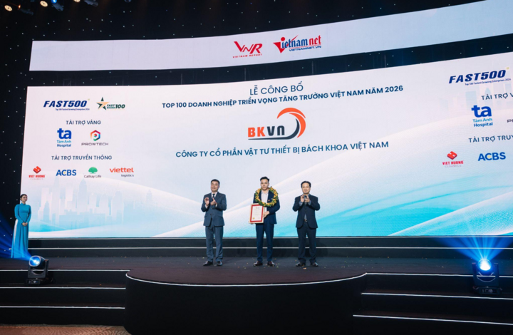 CTCP Vật tư Thiết bị Bách Khoa Việt Nam ghi danh tại Fast Rising 100 năm 2026