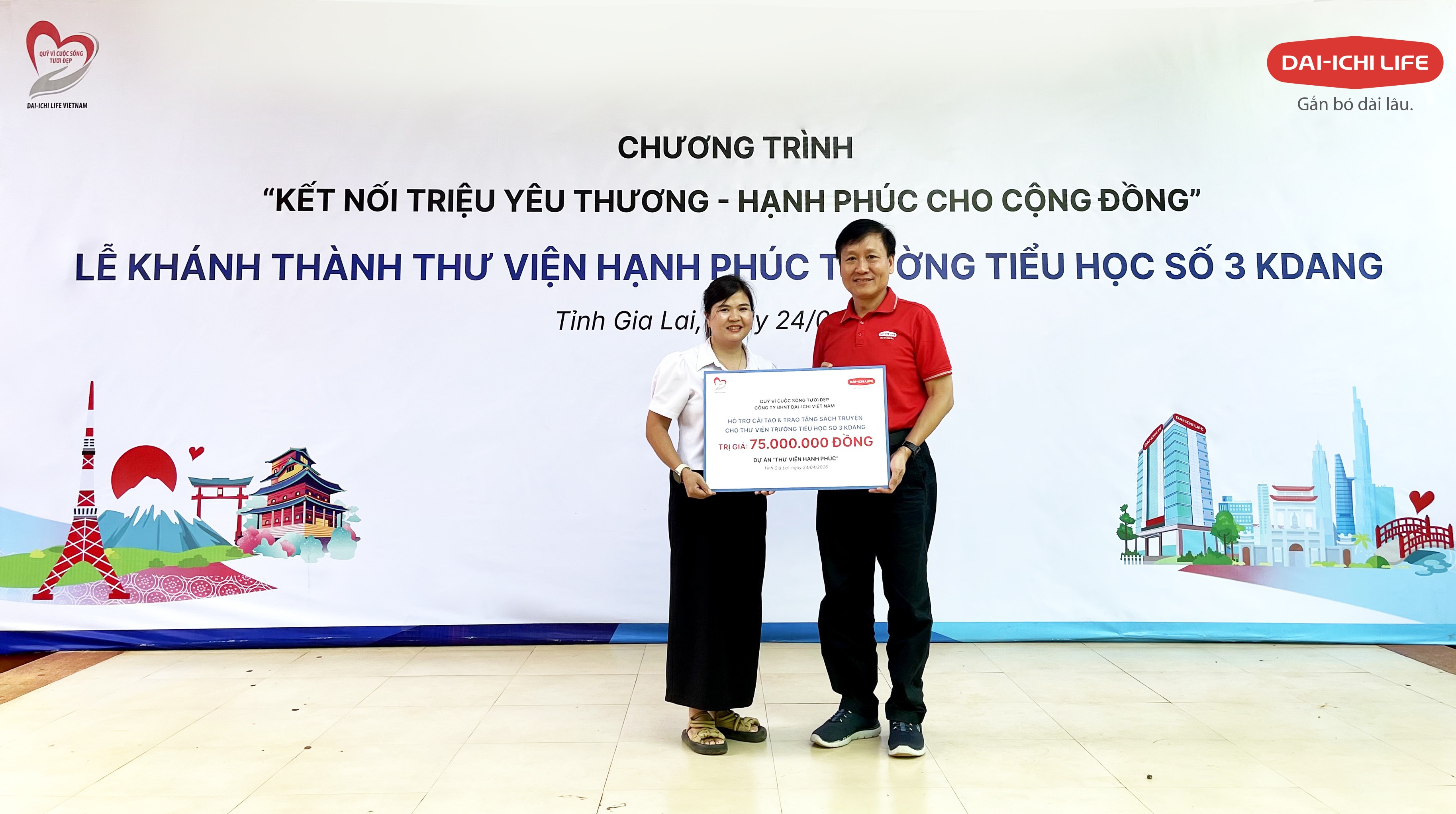 Dai-ichi Life Việt Nam khởi động Dự án “Thư viện Hạnh phúc”  tại tỉnh Gia Lai