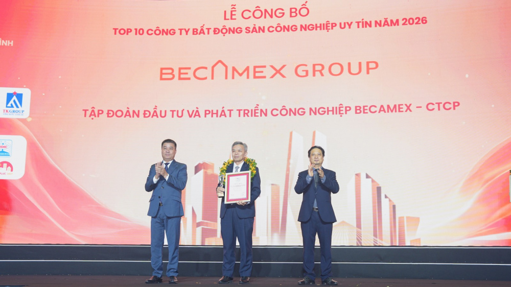 Tập đoàn Becamex 6 năm liền dẫn đầu bảng xếp hạng nhóm Bất động sản công nghiệp