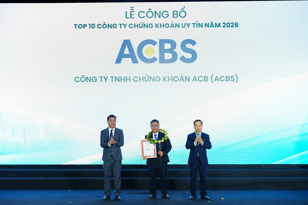 ACBS tiếp tục được vinh danh Top 10 Công ty Chứng khoán uy tín năm 2026