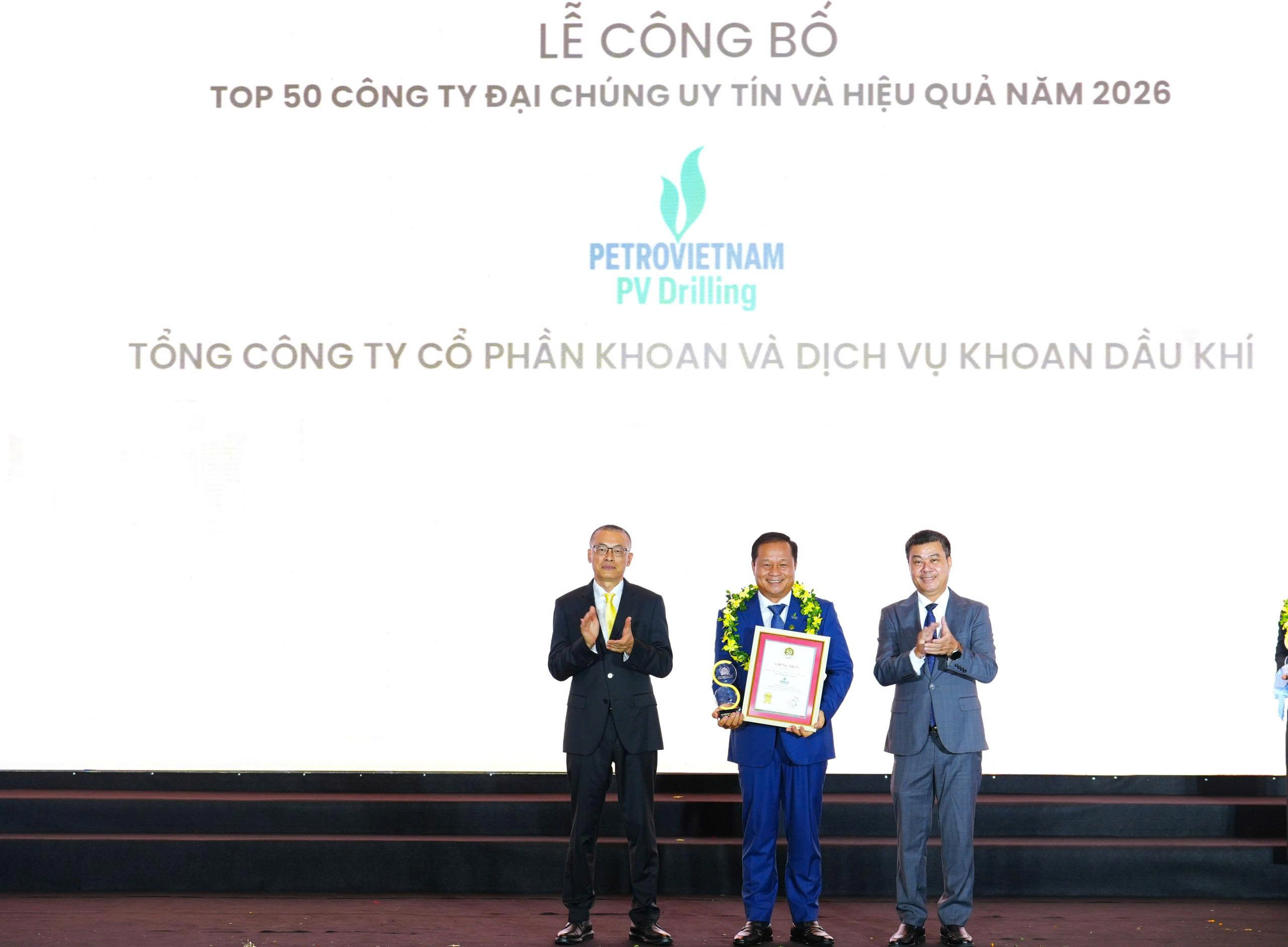 PV Drilling được vinh danh Top 50 Công ty Đại chúng uy tín và hiệu quả năm 2026