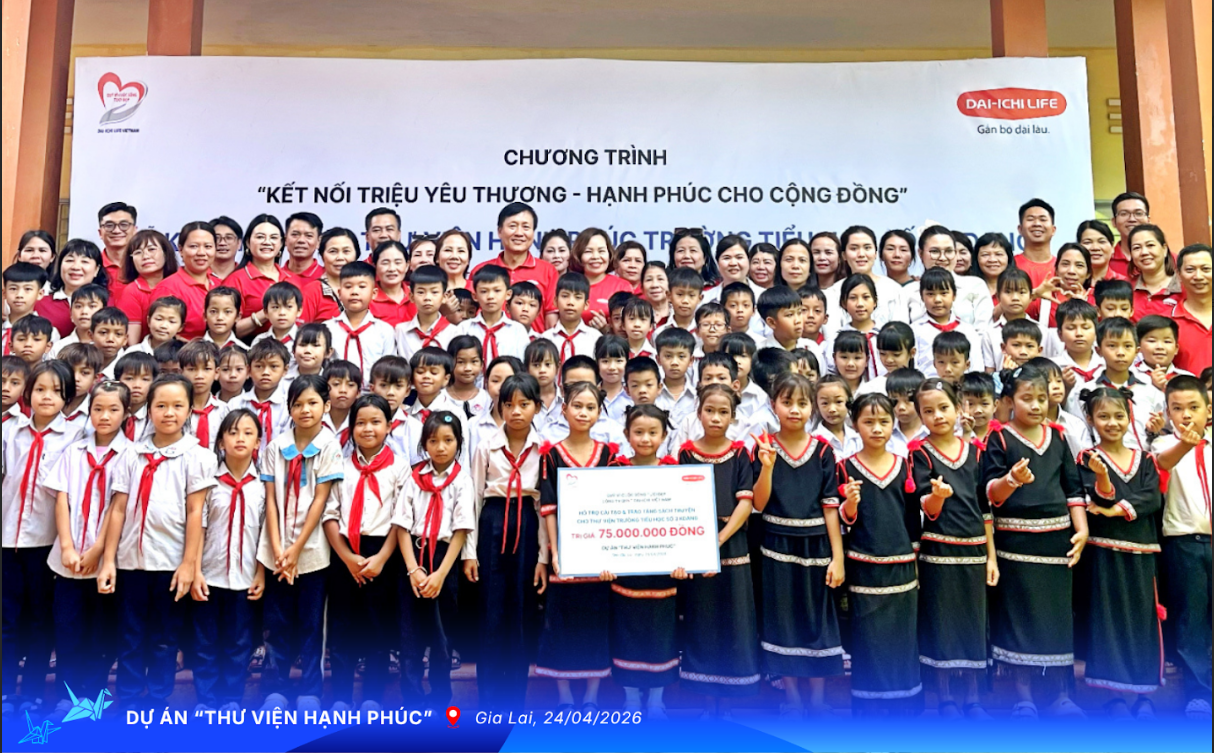 Daiichi Life Việt Nam hoàn thành Dự án “Thư viện Hạnh phúc” tại 11 trường học trên toàn quốc 
