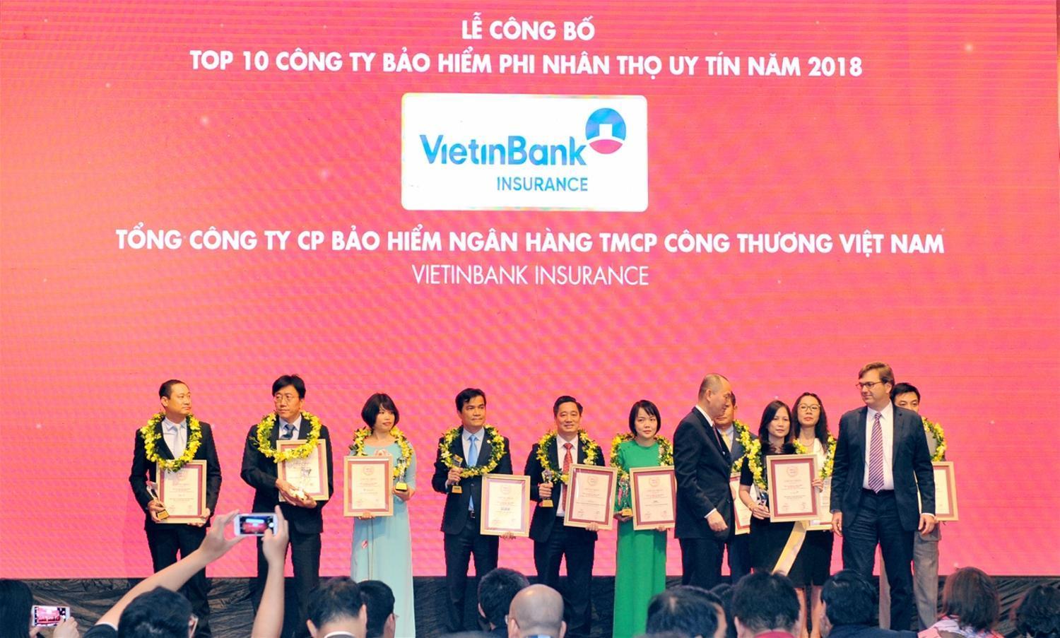  Bảo hiểm Vietinbank vinh dự nằm trong Top 10 Công Ty Bảo hiểm uy tín nhất năm 2018